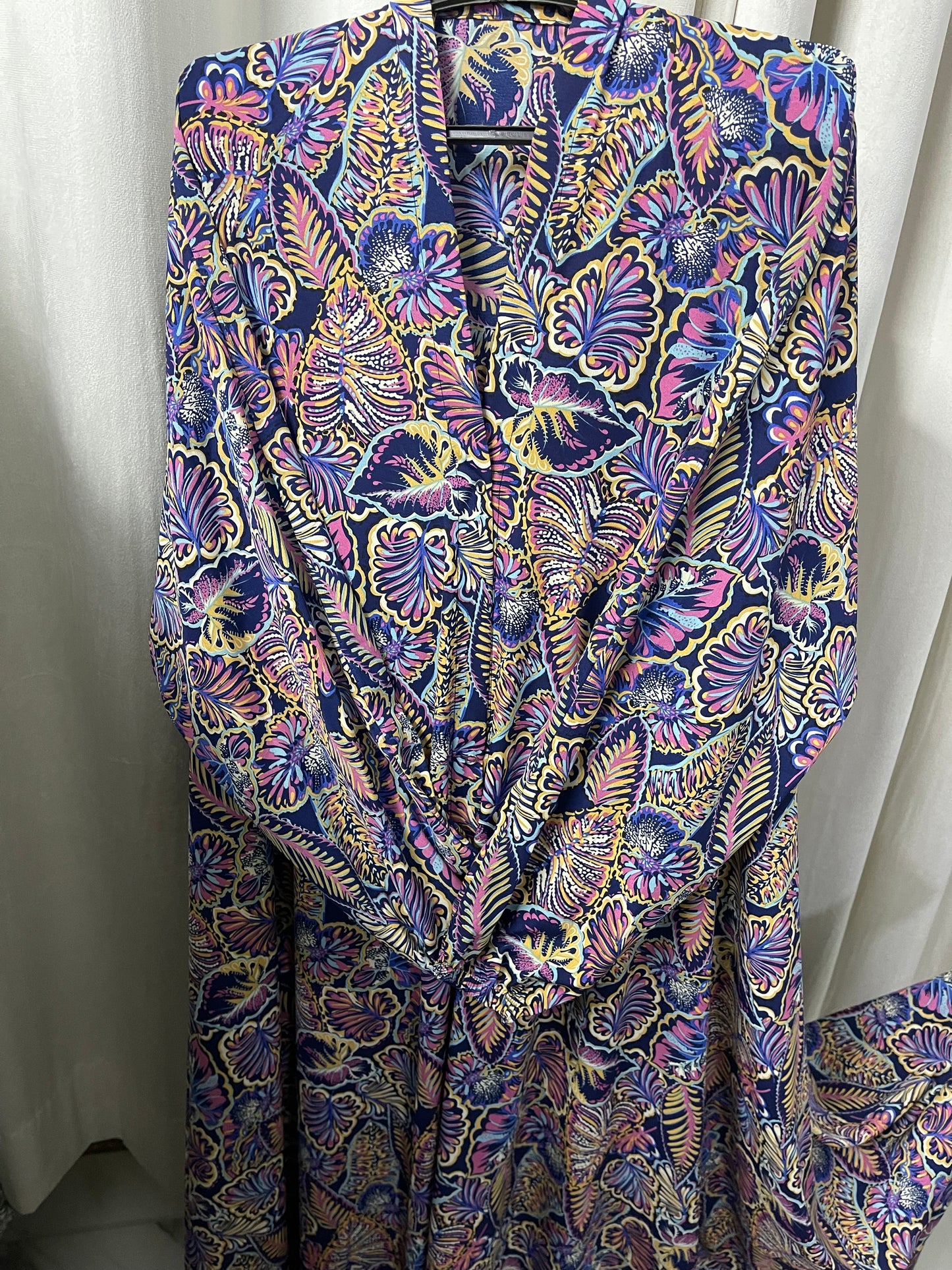 Long Flair Printed Abaya