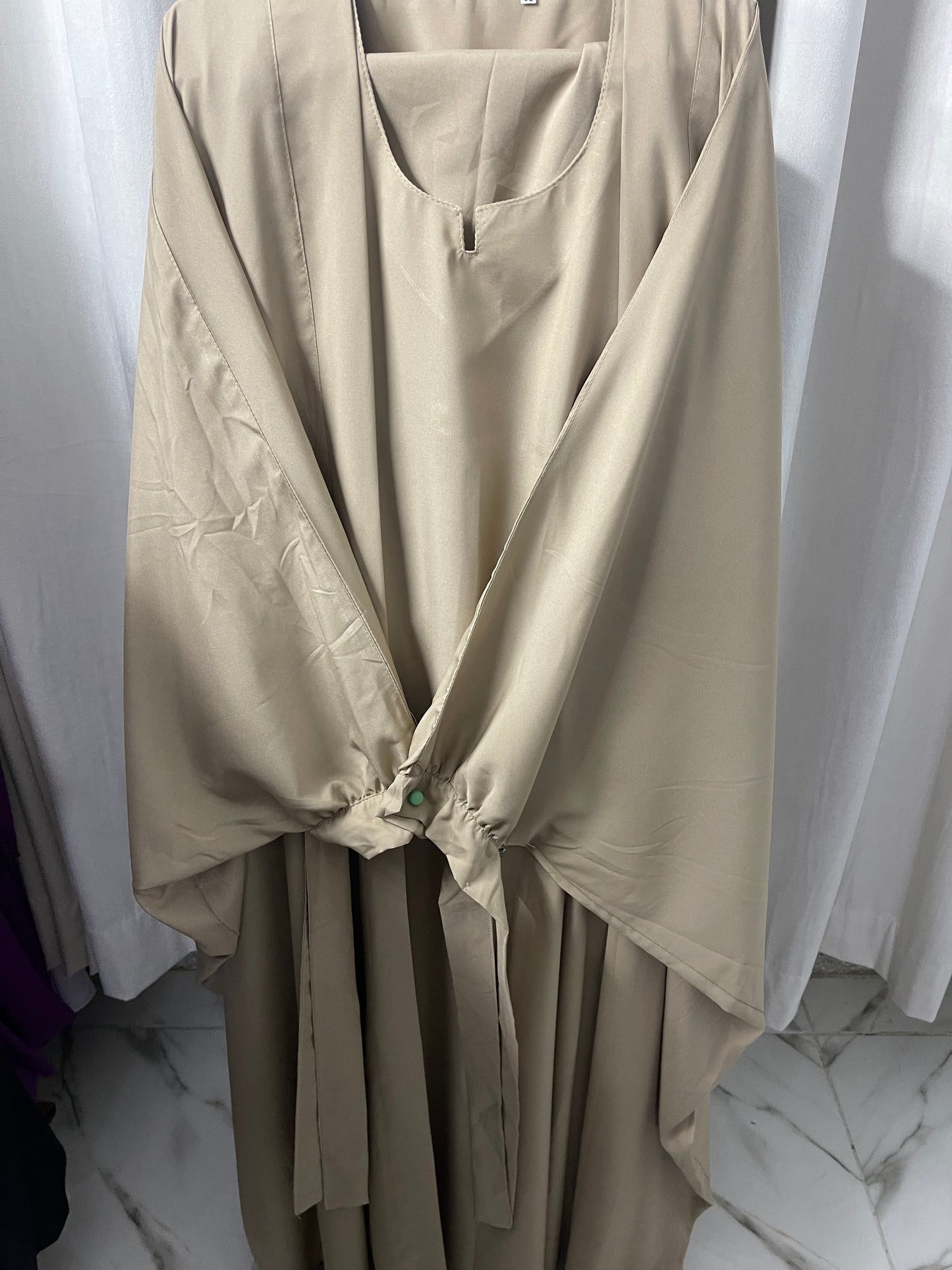Tie Double Coat Abaya