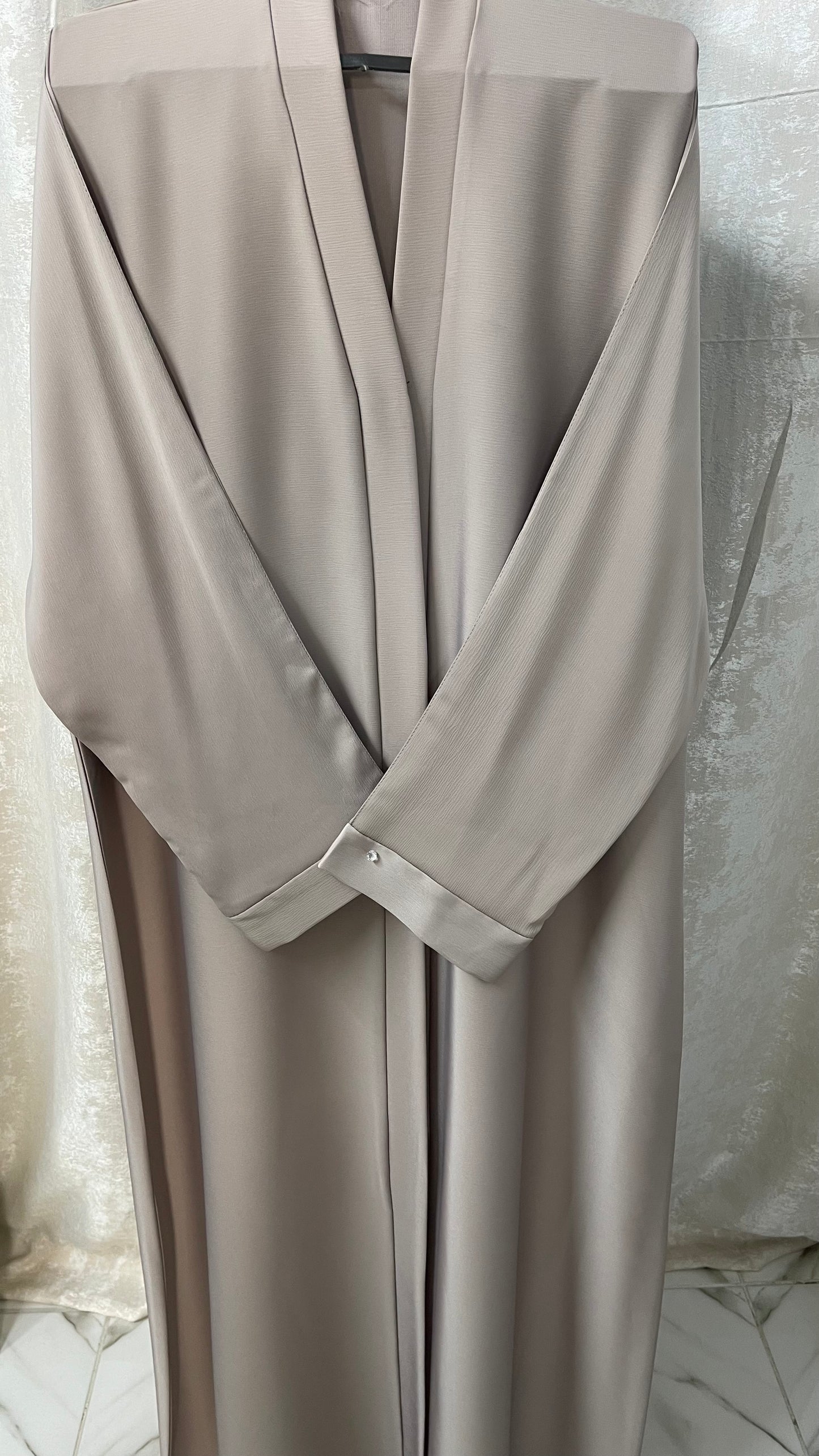 Tiktok Fabric Abaya Set - Bisque