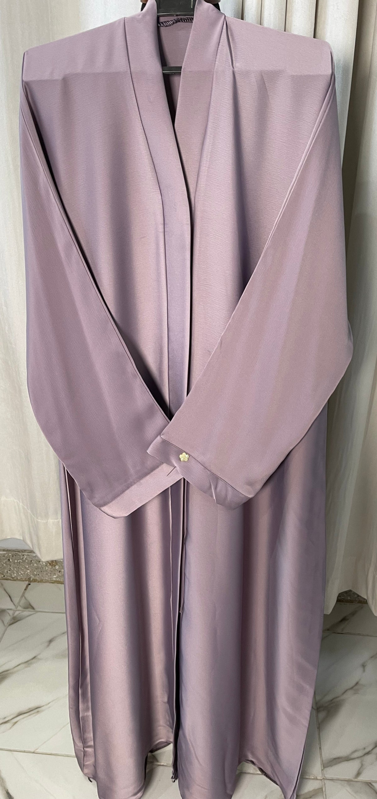 Tiktok Fabric Abaya Set - Orchid