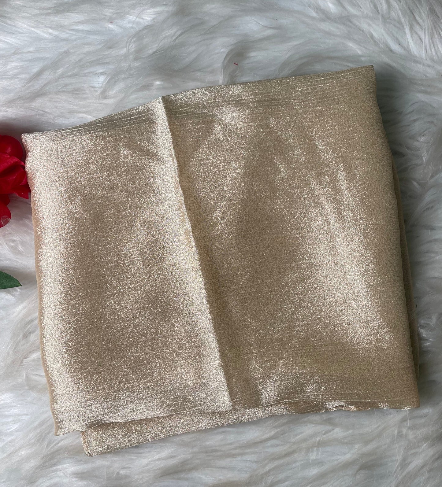 Wedding Hijab (Crinckle Silk with Brooch)