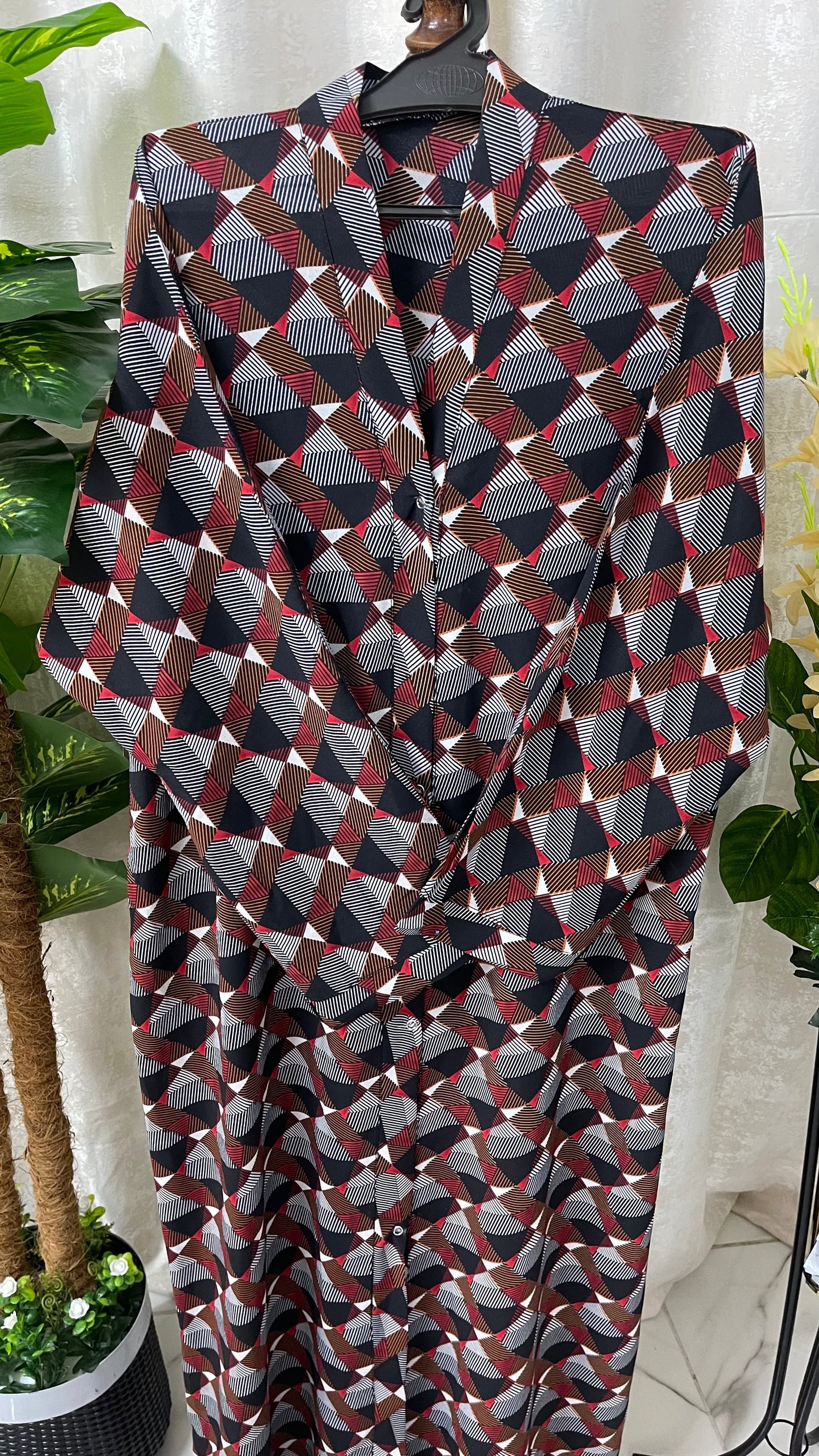 Red And black Print