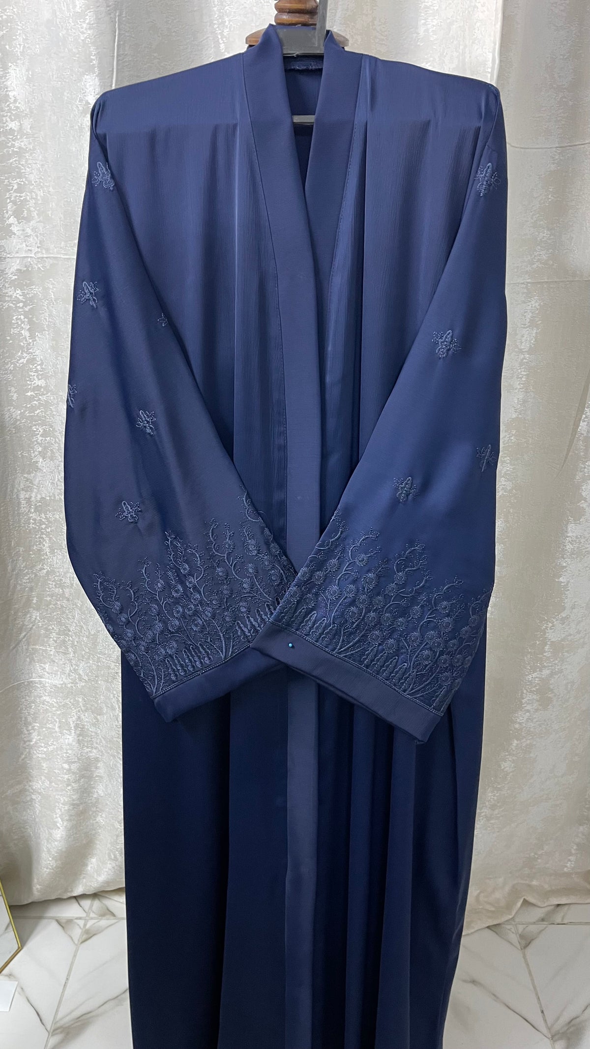 NavyBlue Abaya With Embriodery