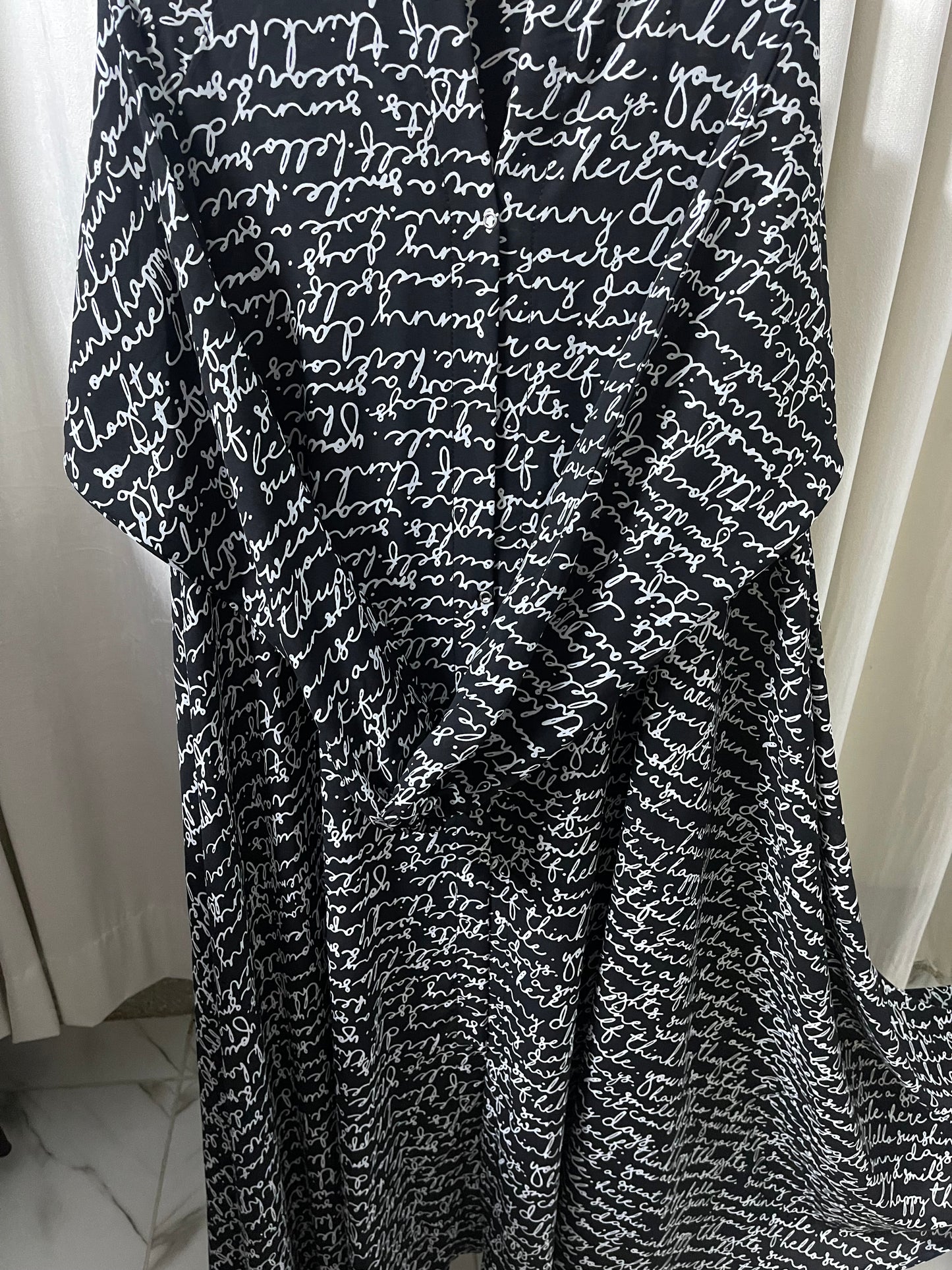 Long Flair Abaya Set - Black n words