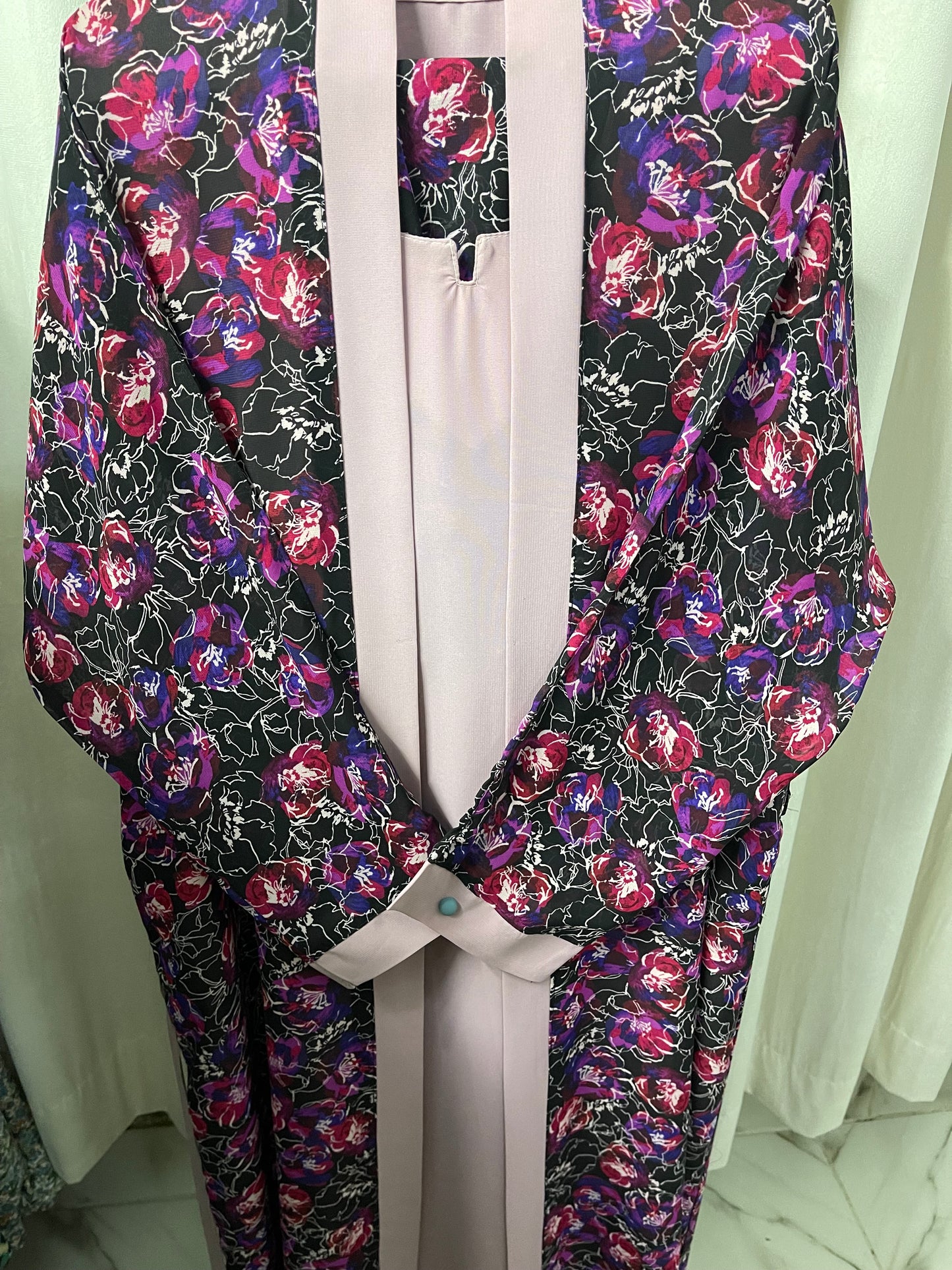 Printed double Coat Abaya