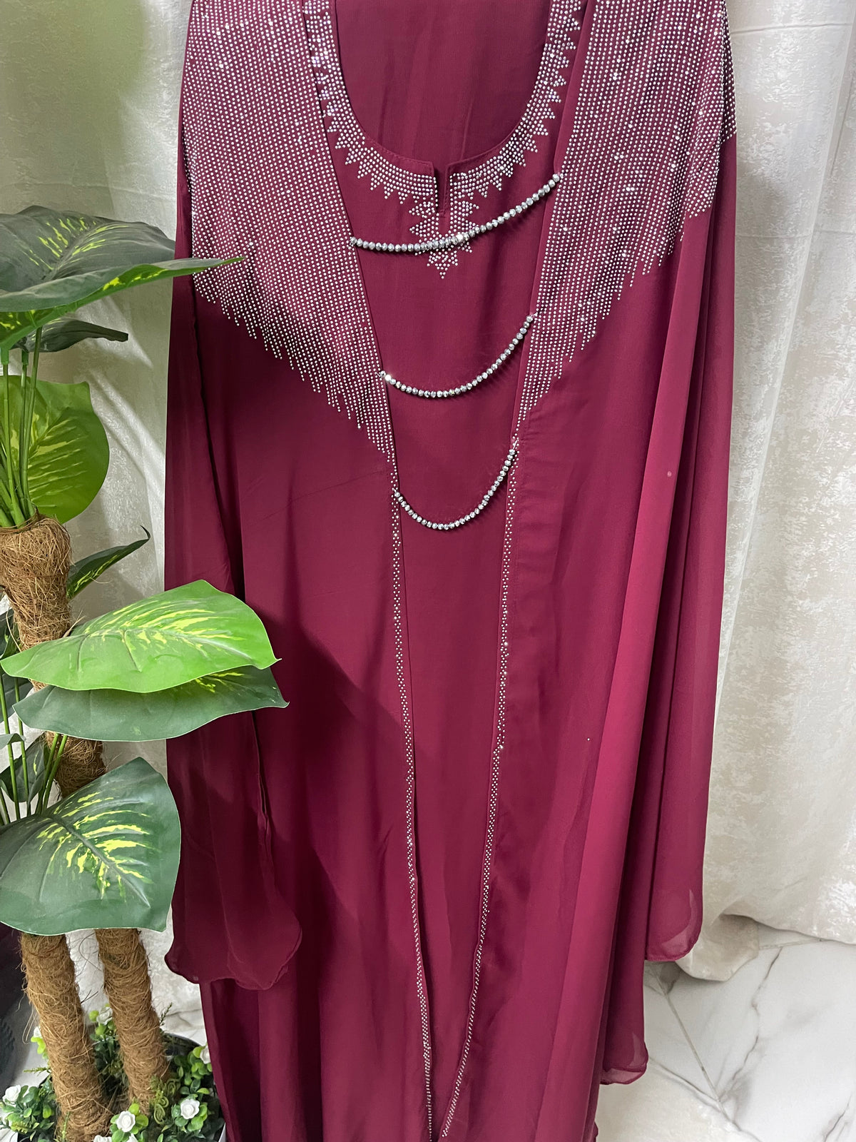 Pari Abaya - Maroon