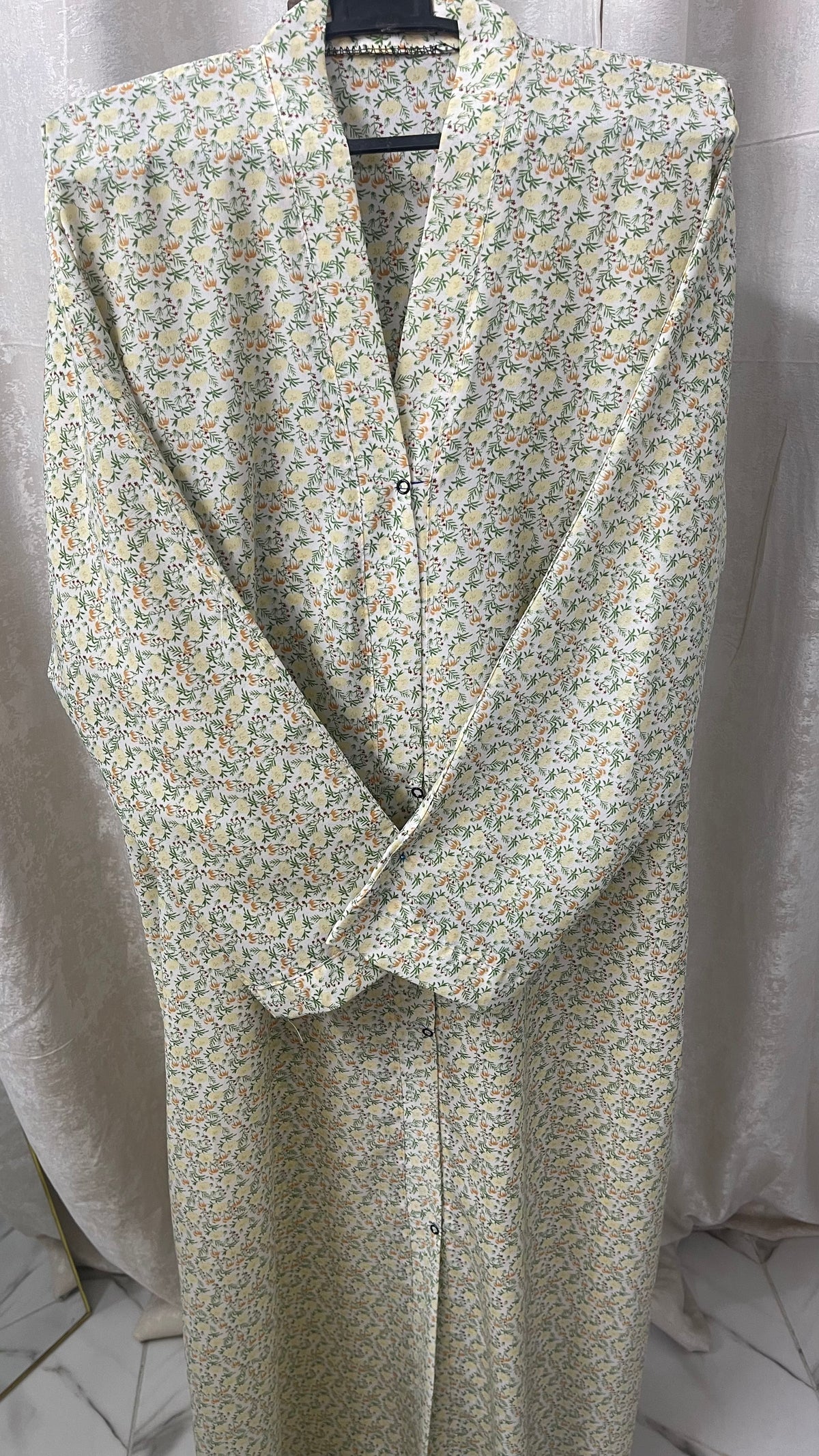 White with lemon green