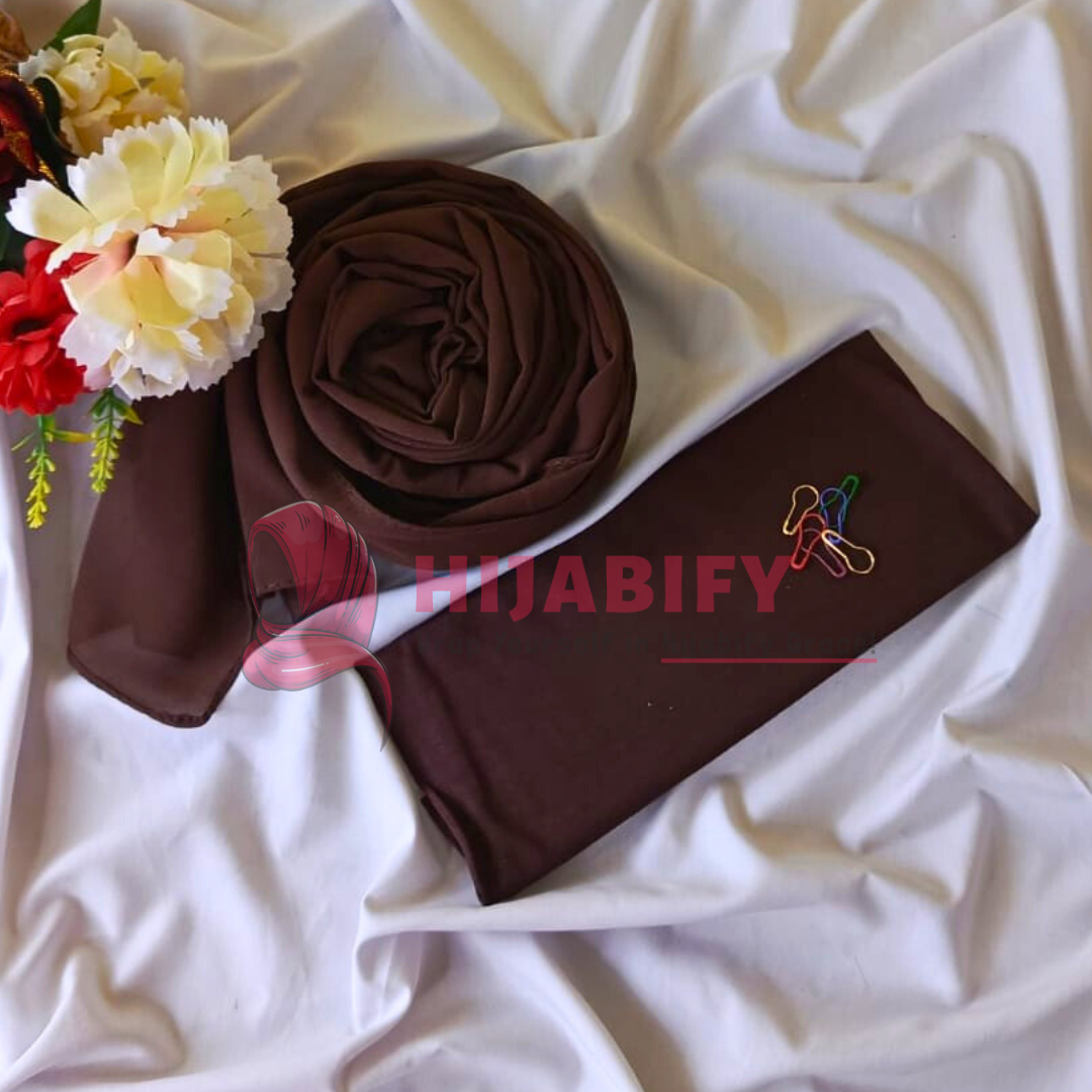 Imported Chiffon Georgette - Dark Brown