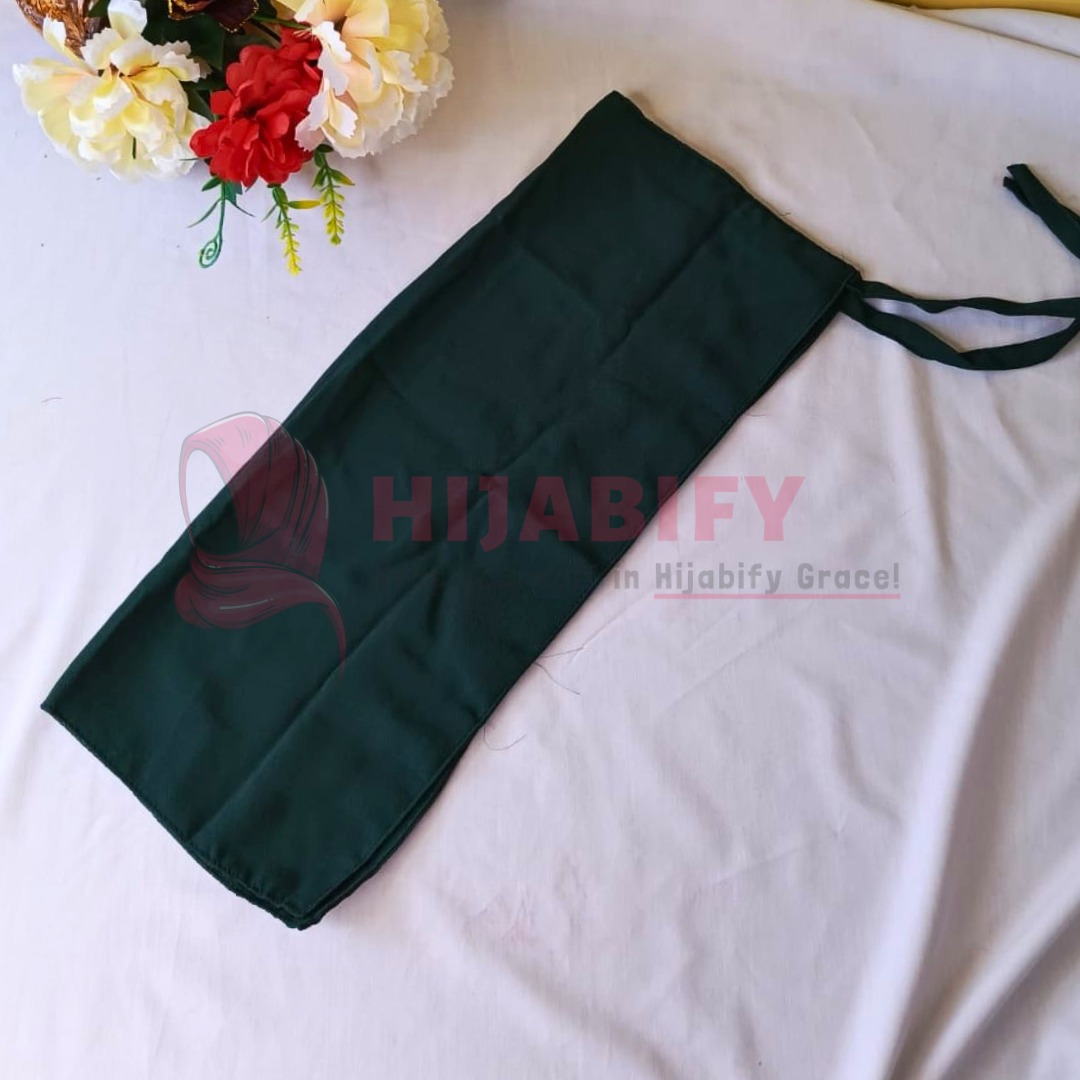 Chiffon Georgette Niqab - Dark Green