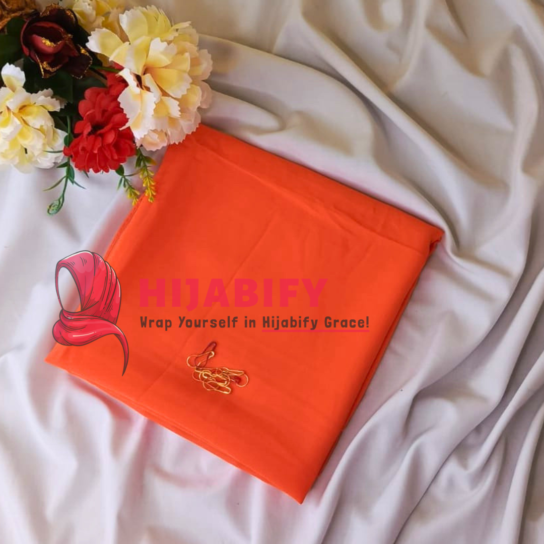 Imported Chiffon Georgette - Bright Orange