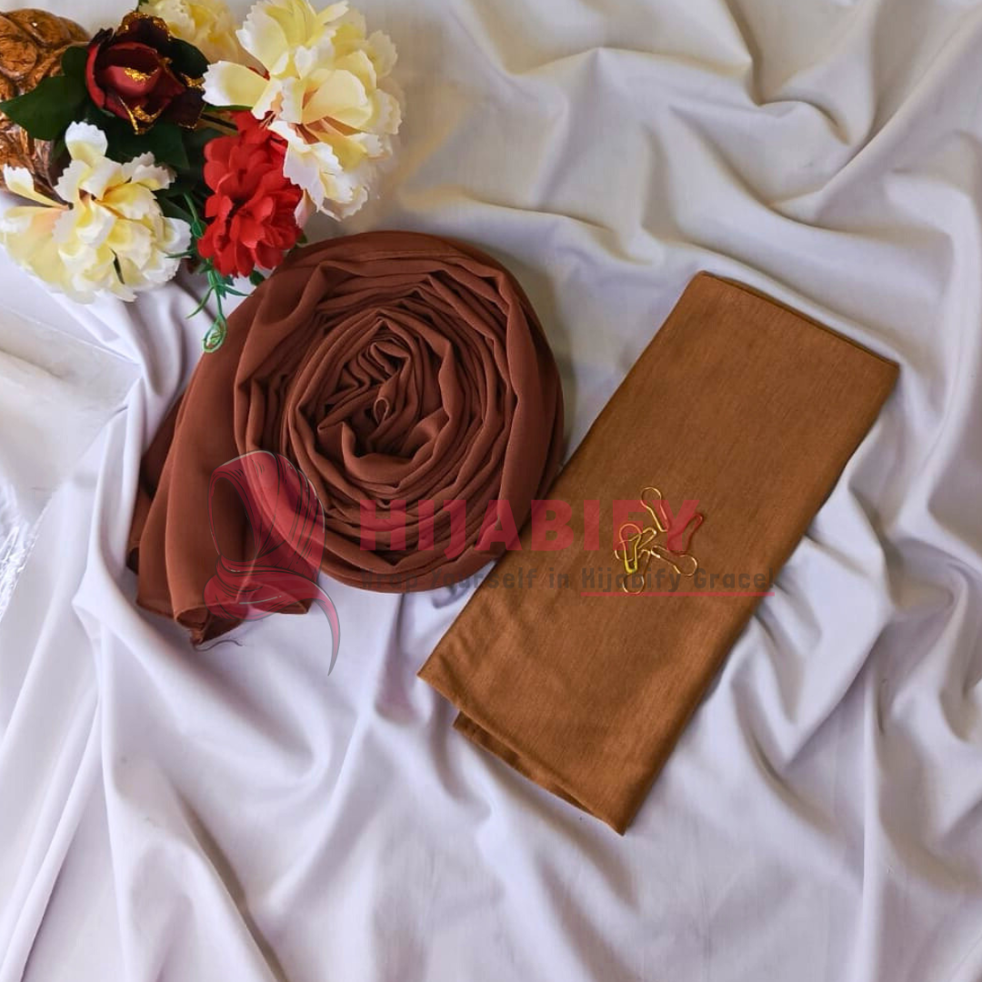 Imported Chiffon Georgette - Chocalate Brown