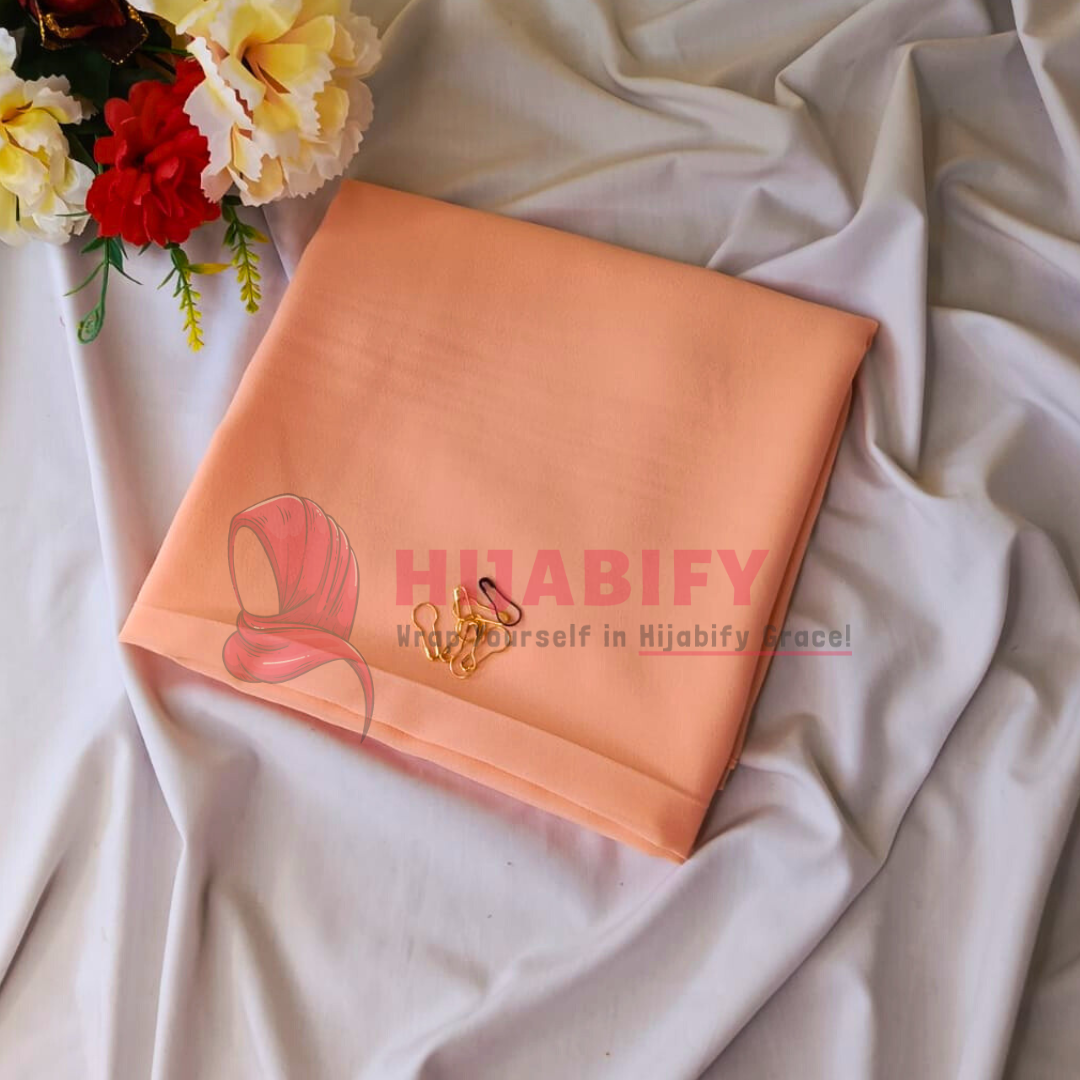 Imported Chiffon Georgette - Peachy Pink