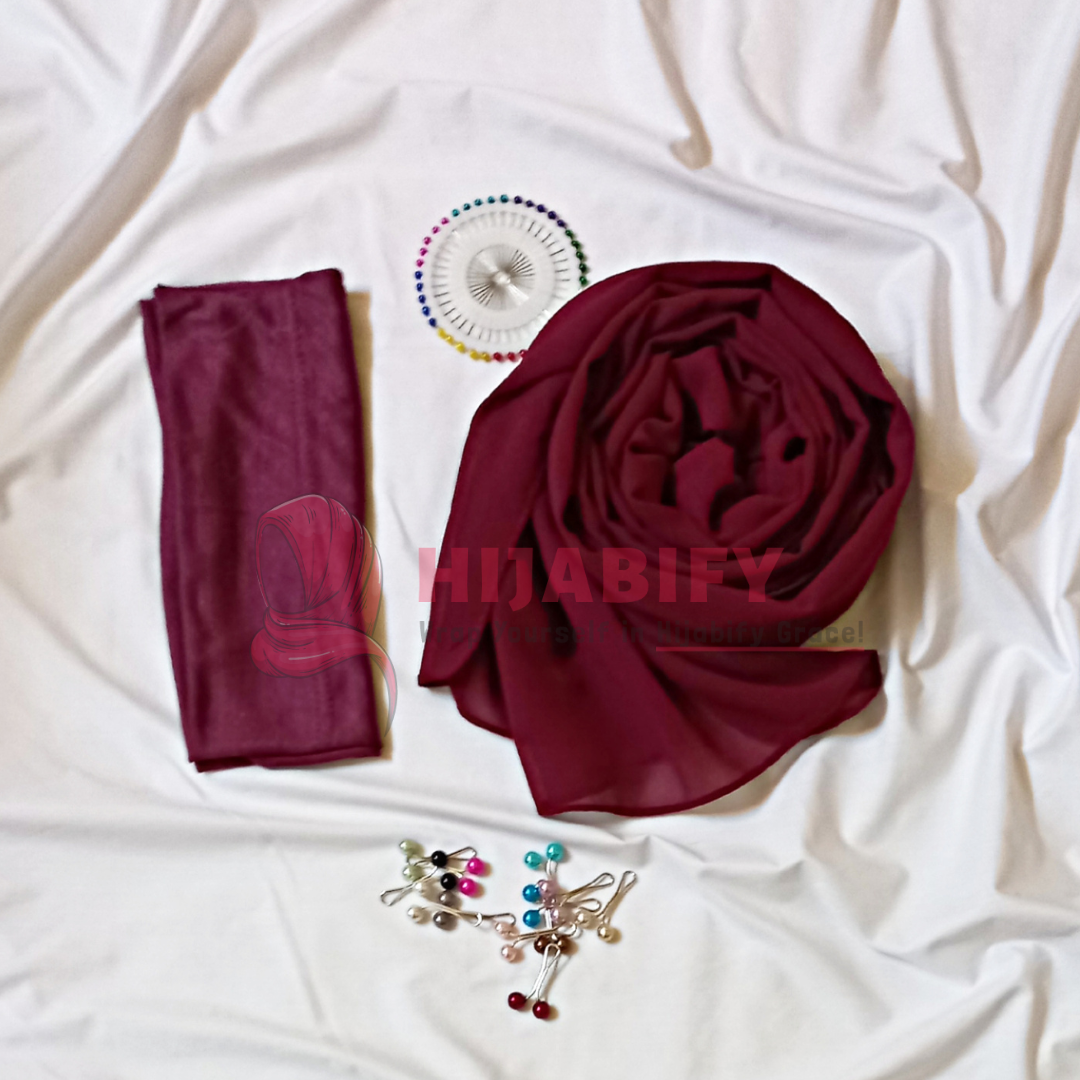 Imported Chiffon Georgette - Maroon