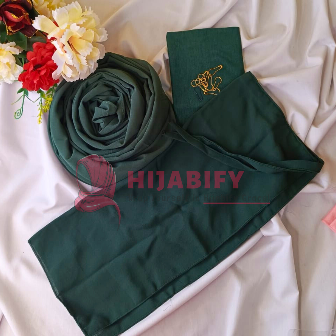 Imported Chiffon Georgette - Dark Green