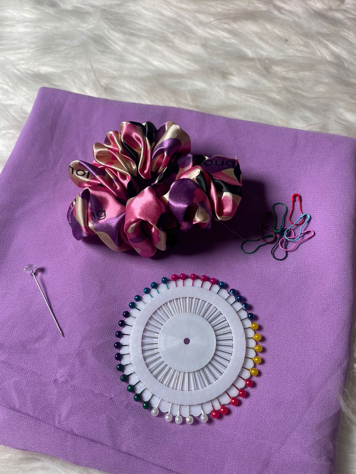 Hijab With scrunchie Pins