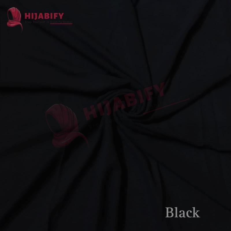 Chiffon Georgette Hijab - Black