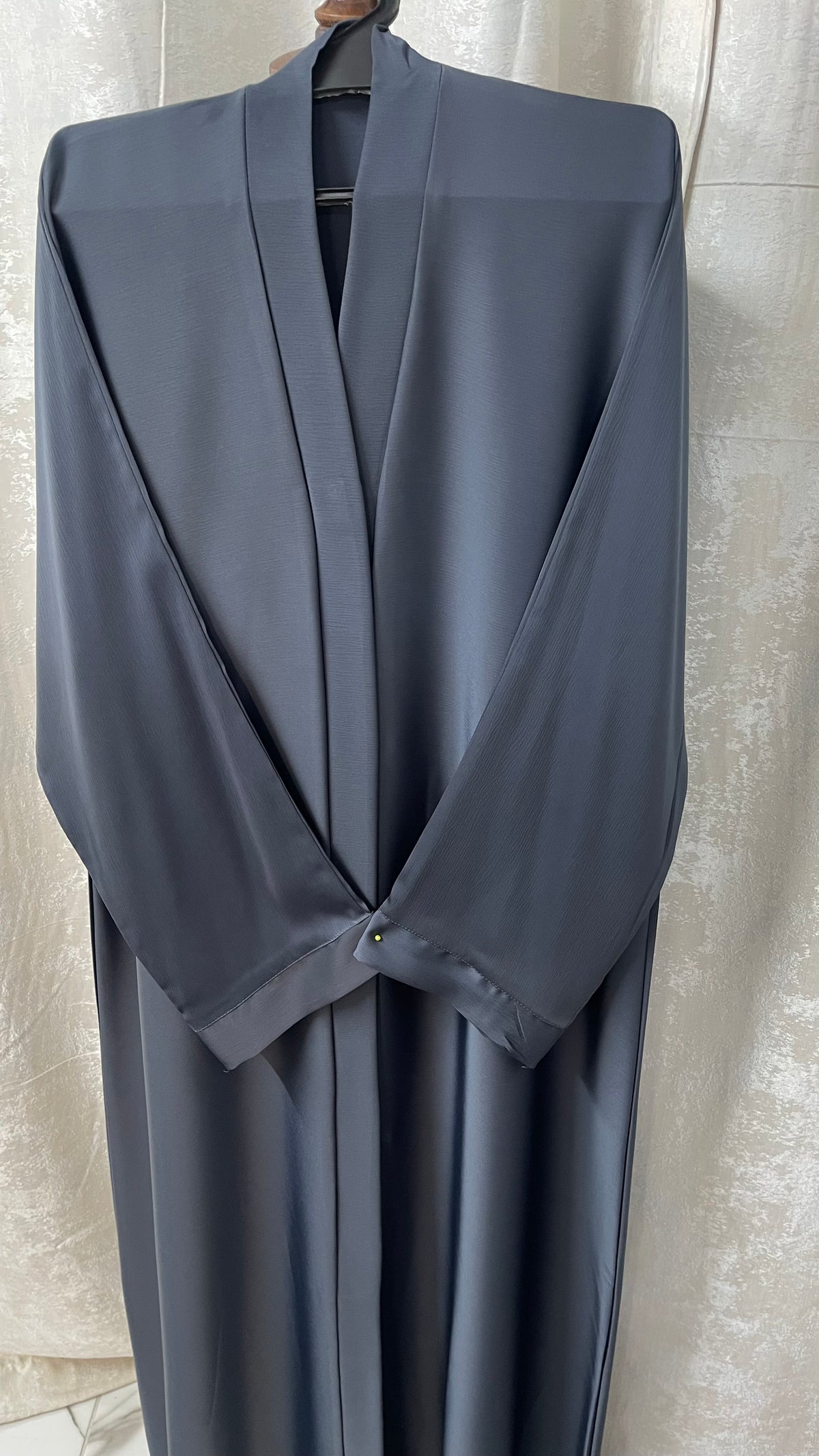 Tiktok Fabric Pashmina Abaya Set - Dark Grey