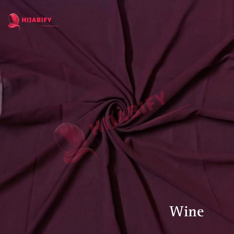 Imported Chiffon Georgette Hijab - Wine