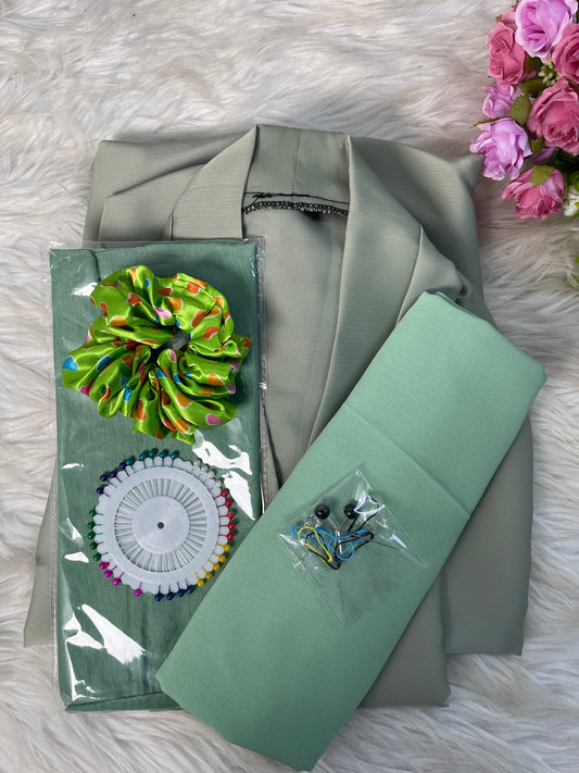 Tiktok Fabric Abaya Set - Pista