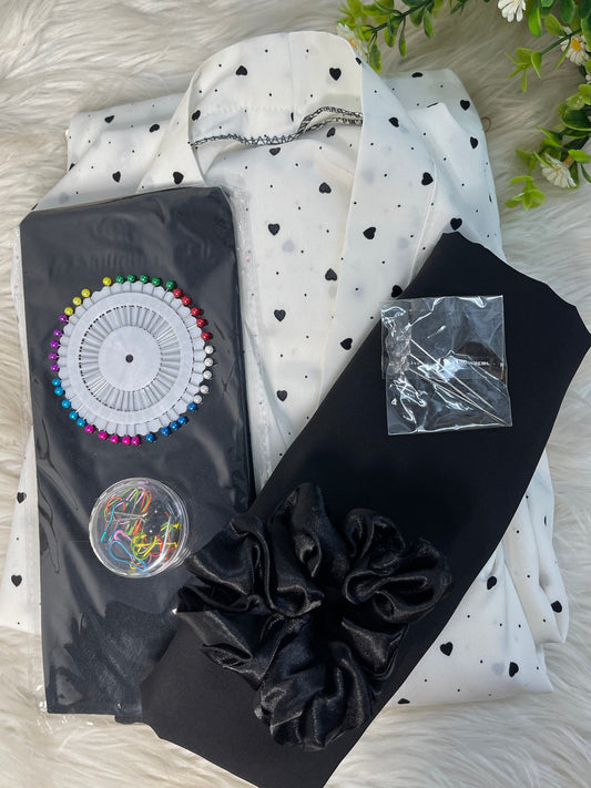 Printed Abaya Set With Free Gifts (Azadi Special Deal 2)