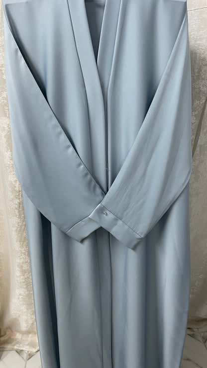 Tiktok Fabric Abaya Set - Ice Blue