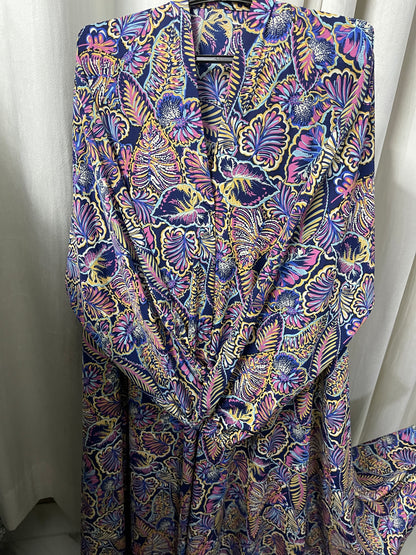 Long Flair Printed Abaya