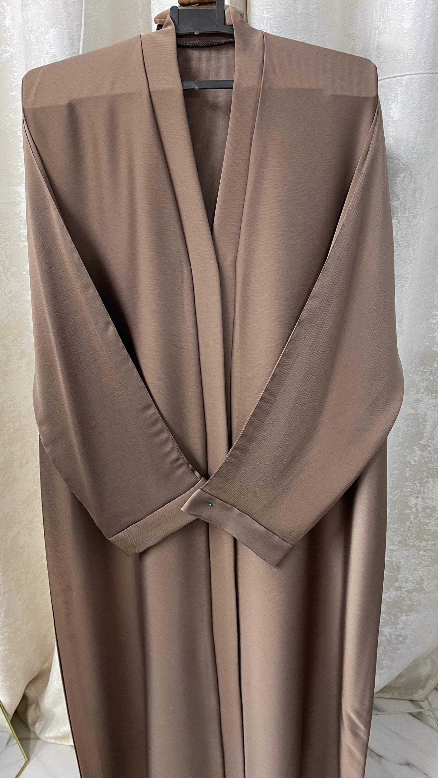 Tiktok Fabric Abaya Set - Wallnut