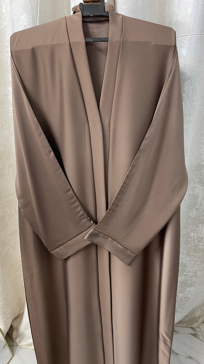 Tiktok Fabric Abaya Set - Wallnut