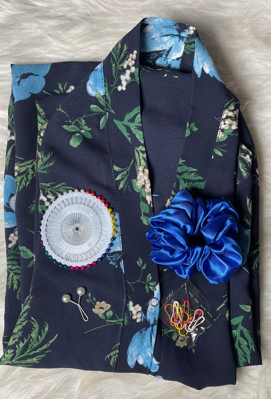 Abaya With Scrunchie & Pins