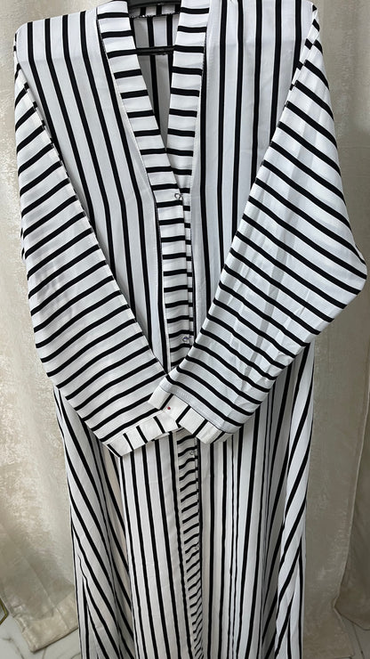 White with lines