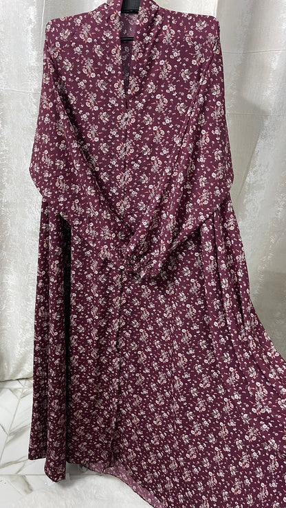 Rabi Ul Awwal Abaya Deal 2 | 3 Printed Long Flair Abaya's