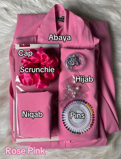 Long Flair Complete Abaya Set (With Niqab)