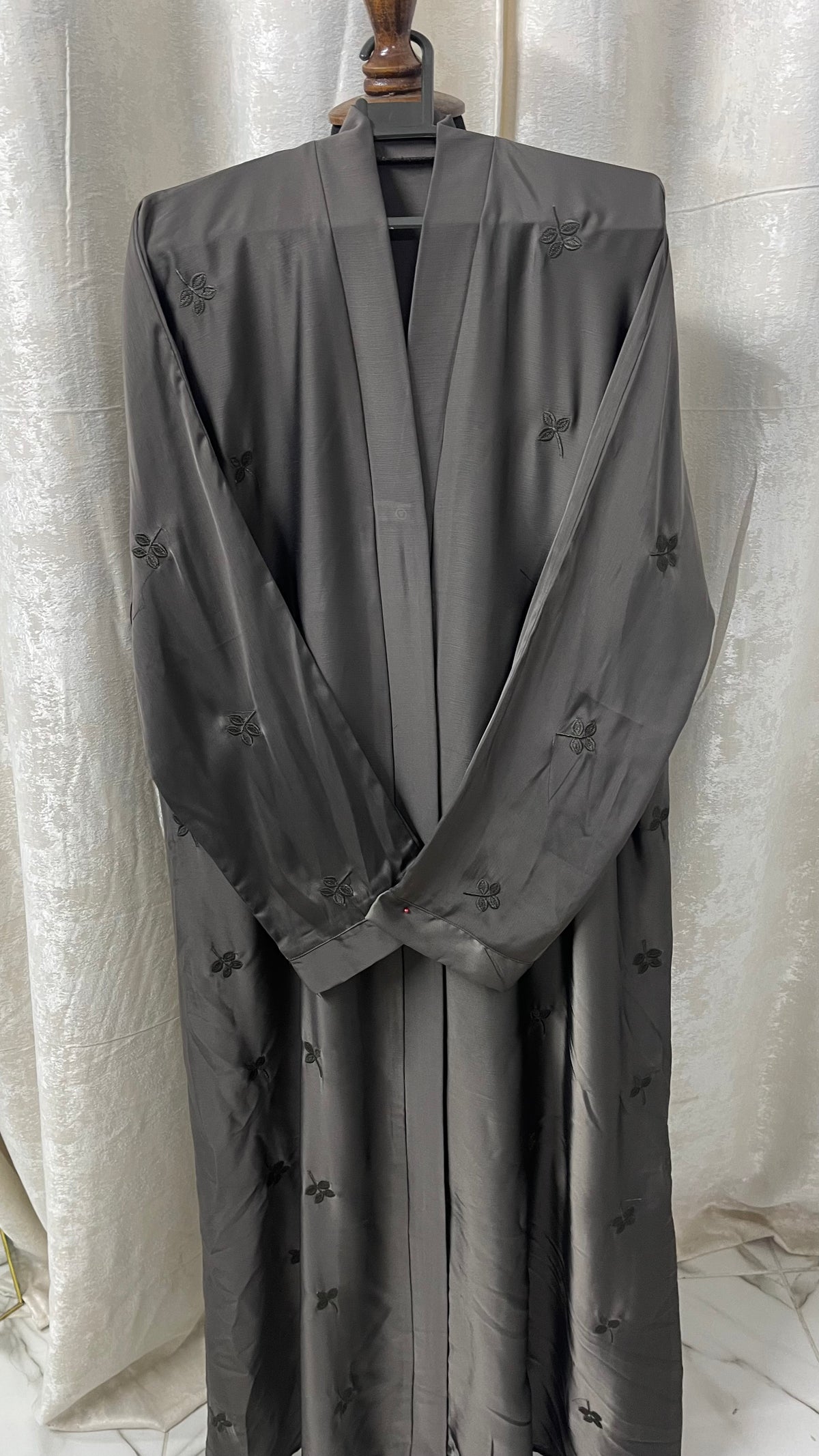 Embriodery abaya set - Khaki