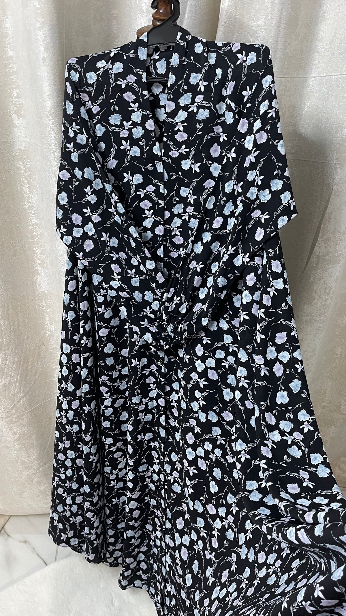 Complete Printed Long Flair Abaya set deal
