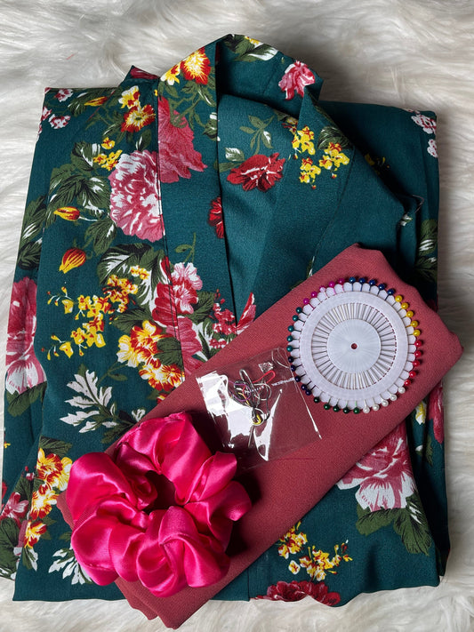 PRINTED ABAYA WITH HIJAB