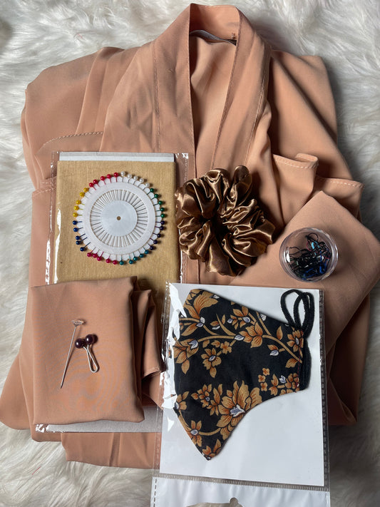 Long Flair Complete Abaya Set (With Niqab)