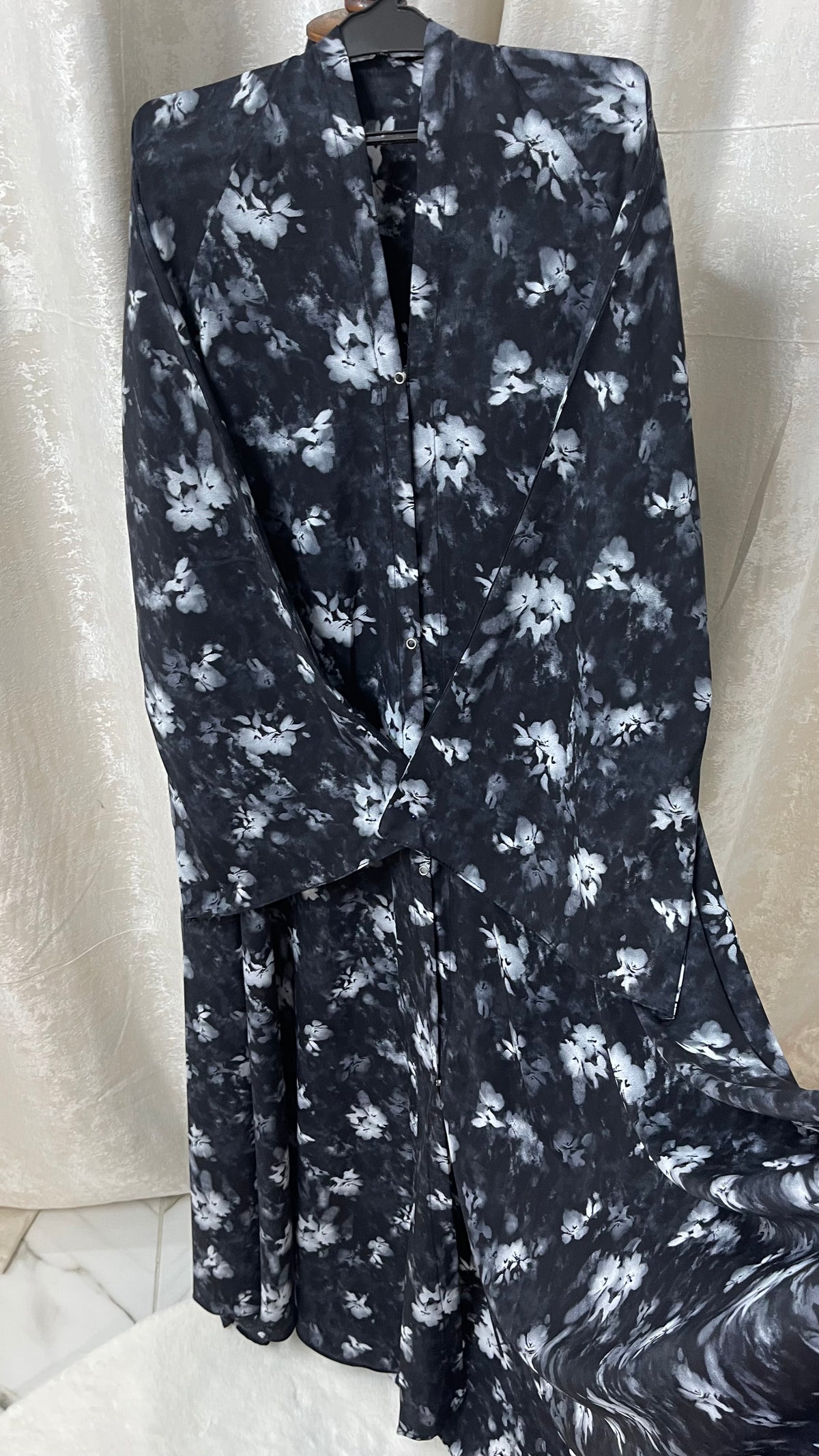 Complete Printed Long Flair Abaya set deal