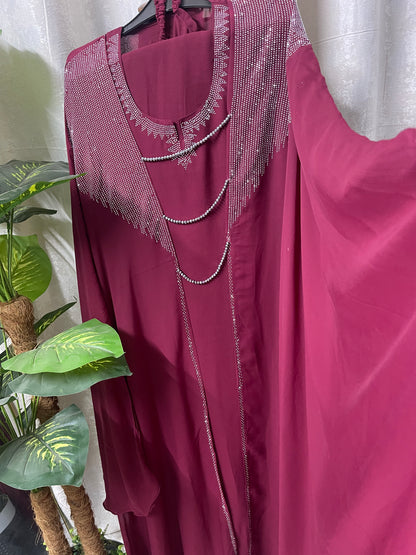 Pari Abaya - Maroon