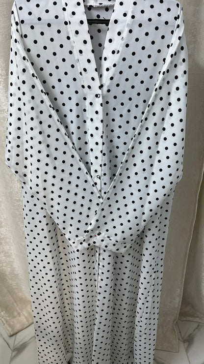 White with Polka