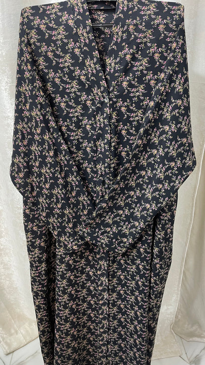 Black With Mini Flowers