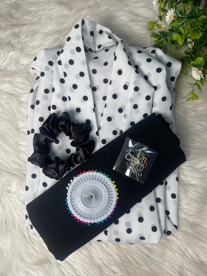 White with Polka