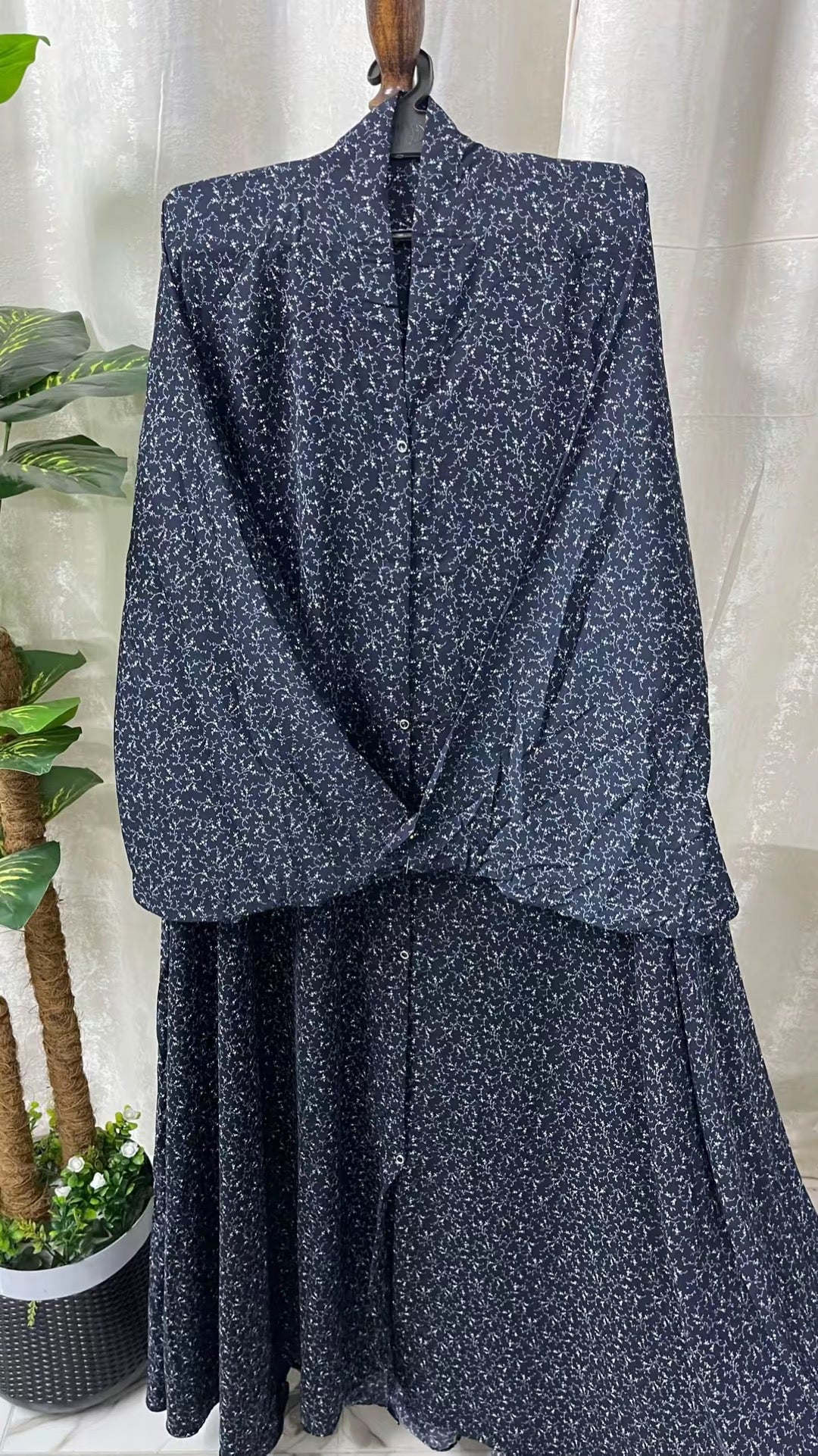 Printed Long Flair Abaya set (Jashn e Azadi Abaya deal 3)
