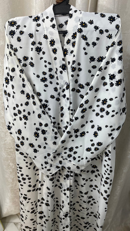 White with Mustard Flowers