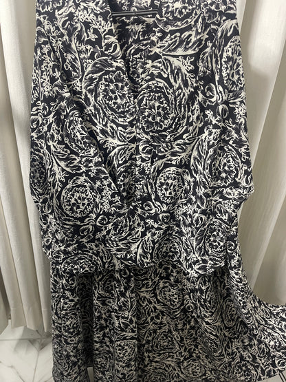 Long Flair Print Abaya Set Deal (Ramadan Special)