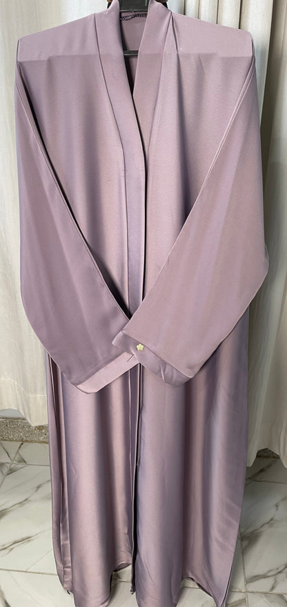 Tiktok Fabric Abaya Set - Orchid