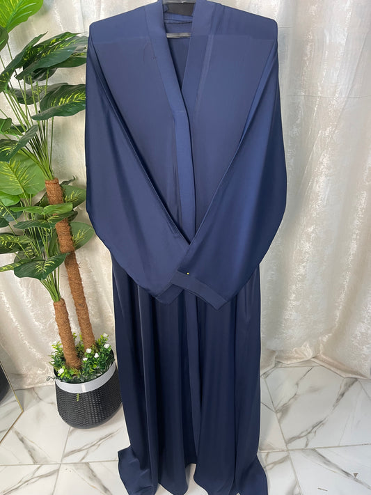 Tiktok Fabric Only Abaya Navy Blue