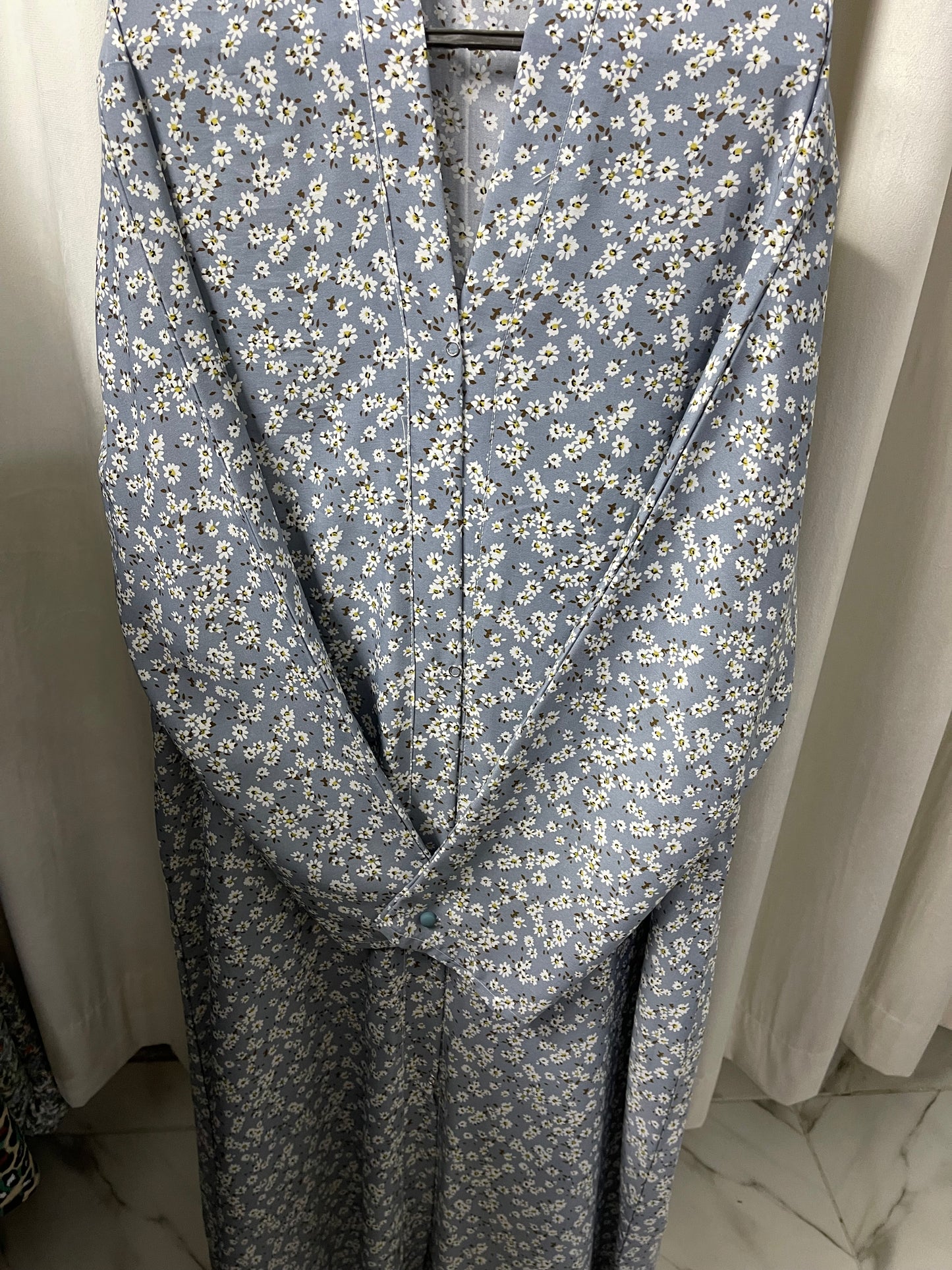 55-56 Inch Length Printed Abaya