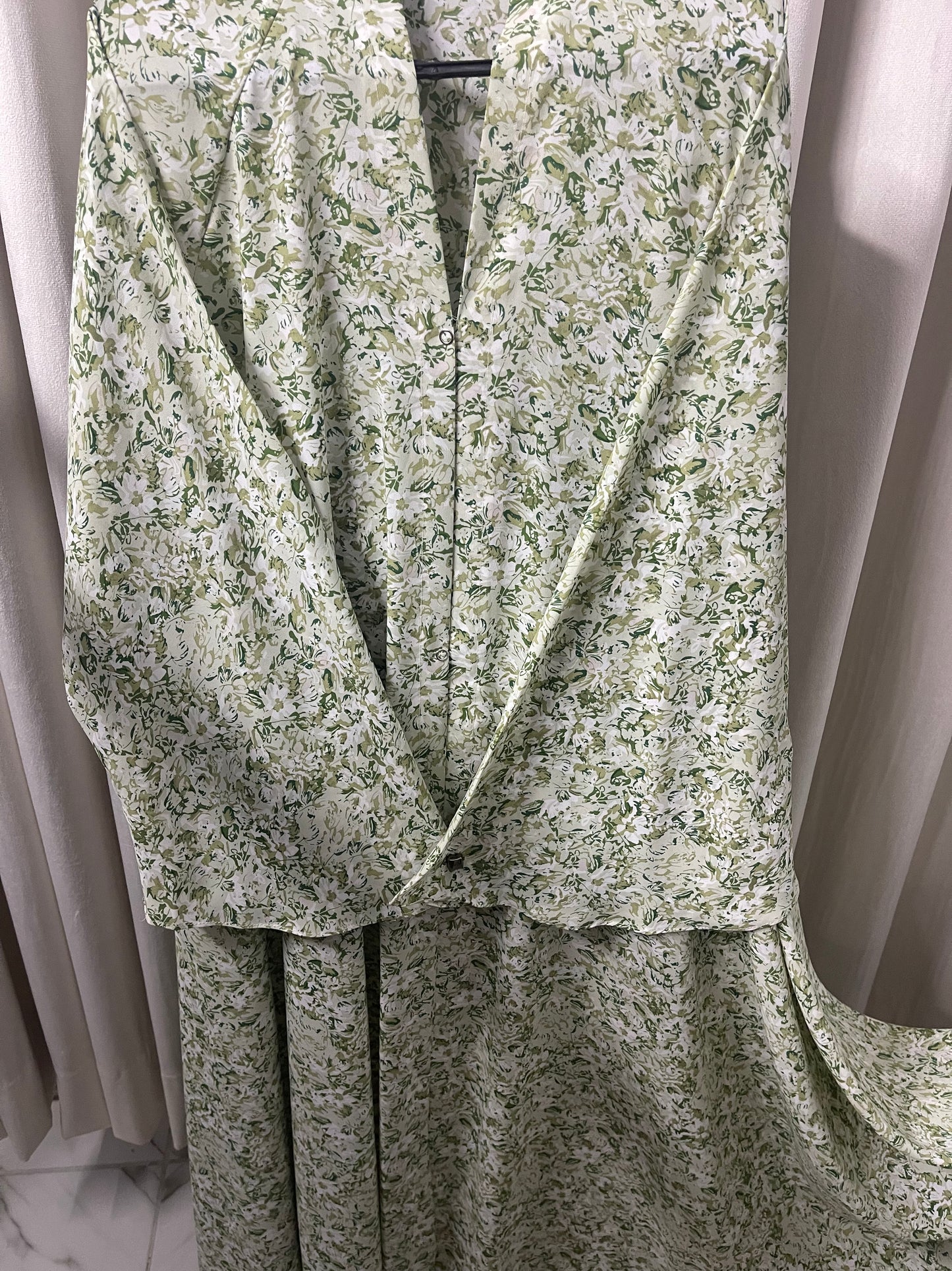 Long Flair Print Abaya Set Deal (Ramadan Special)