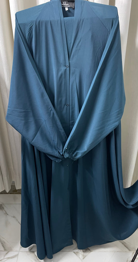 Georgette Long Flair Zinc Colour(Only abaya )