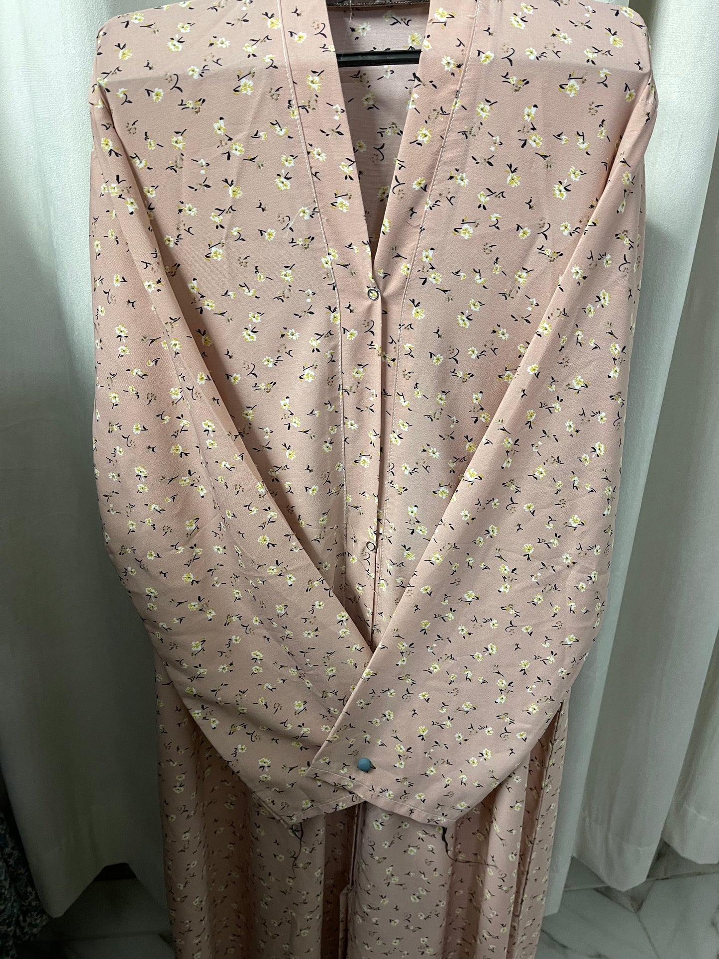 55-56 Inch Length Printed Abaya